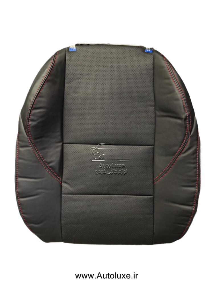 روکش صندلی ریرا (ری را) تمام چرم وسط سوزنی دوخت قرمز رنگ مشکی