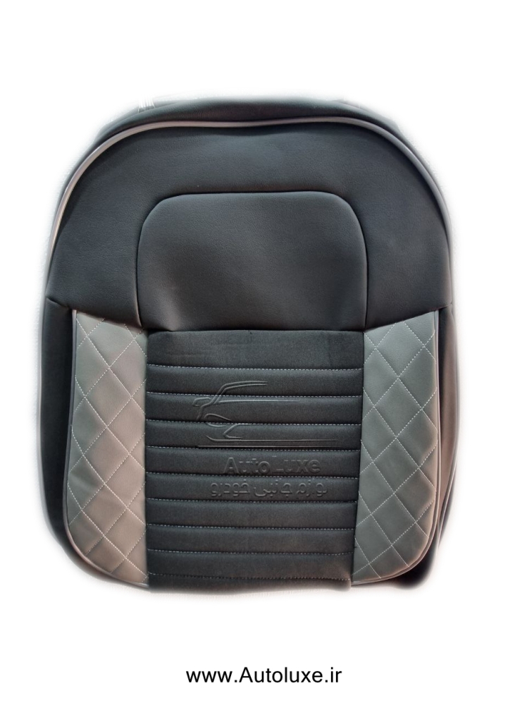 روکش صندلی تارا چرم مشکی طوسی وسط پارچه مدل Vip