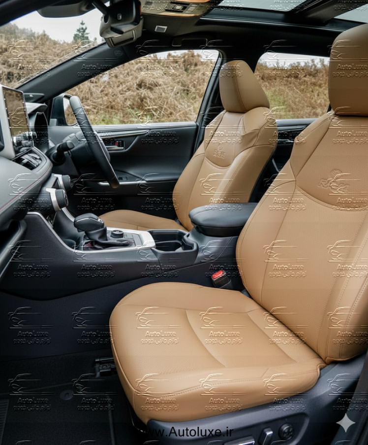 روکش صندلی تویوتا رافور (RAV4) مدل 2025 تمام چرم مارون