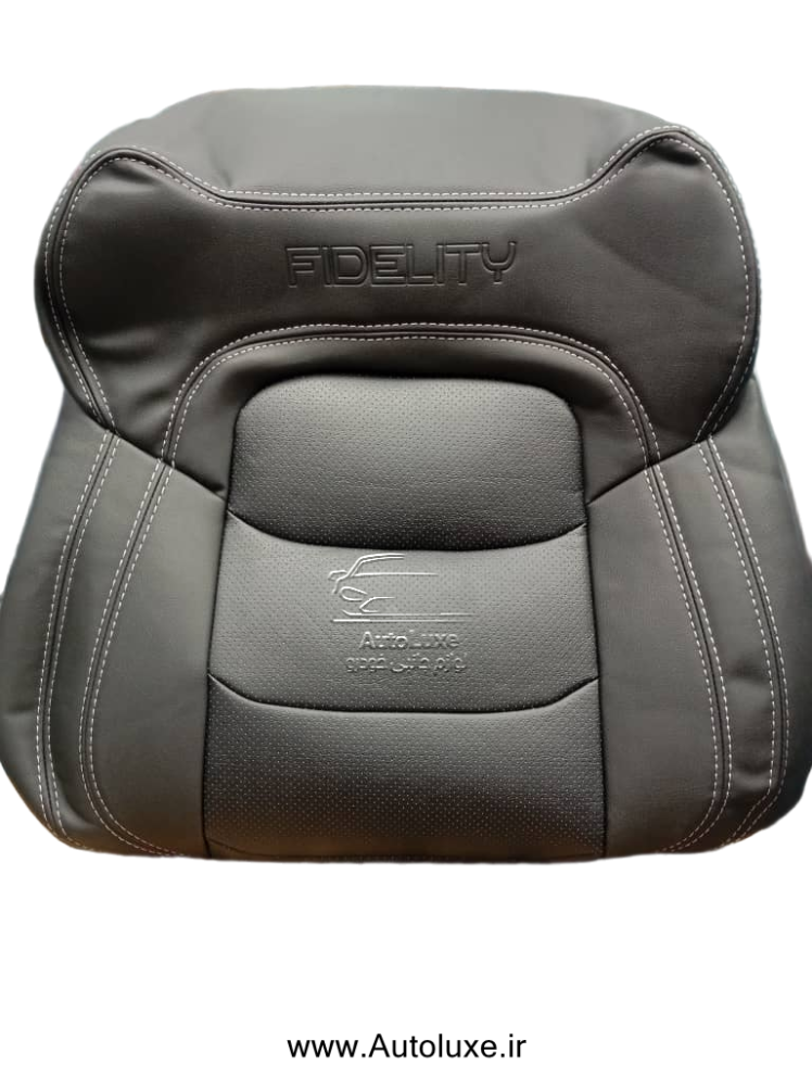 روکش صندلی فیدلیتی تمام چرم مشکی دوخت سفید