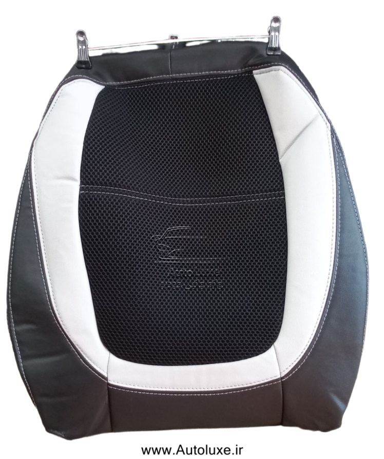 روکش صندلی کیا پیکانتو چرم و اسپایس مشکی نوار سفید