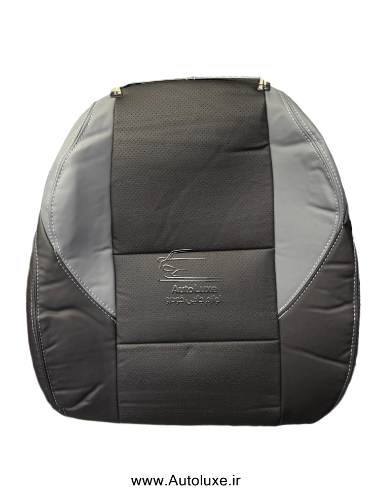 روکش صندلی ریرا (ری را) تمام چرم مشکی طوسی