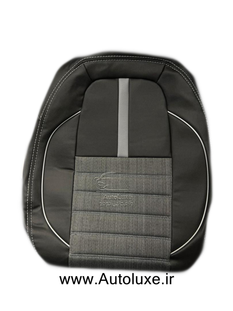 روکش صندلی تارا چرم و پارچه وسط طوسی