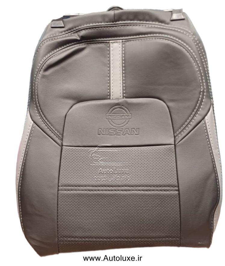 روکش صندلی نیسان سیلفی تمام چرم مشکی طوسی