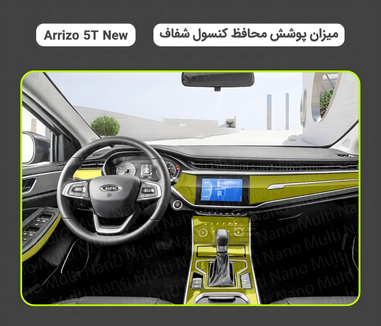 محافظ کنسول آریزو 5T New طرح شفاف ضد خط و خش