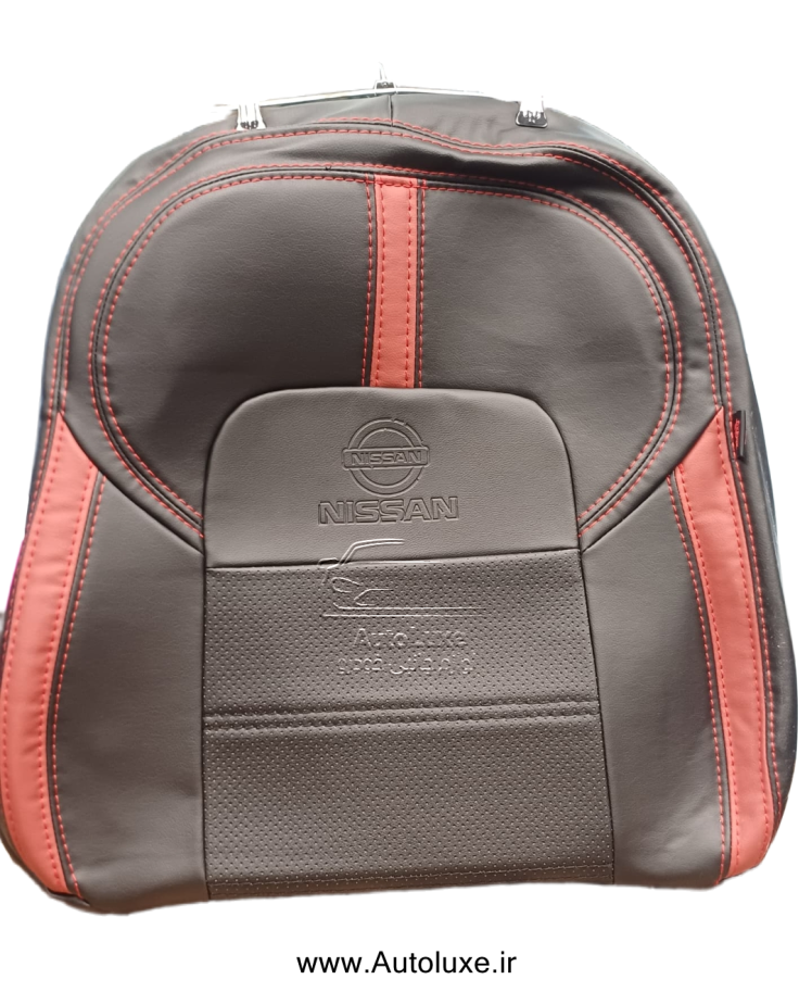 روکش صندلی نیسان سیلفی تمام چرم مشکی زرشکی