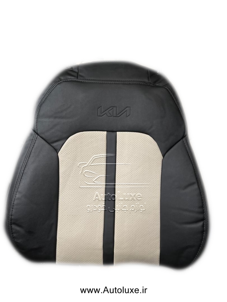 روکش صندلی کیا اپتیما K5 تمام چرم مشکی وسط کرم