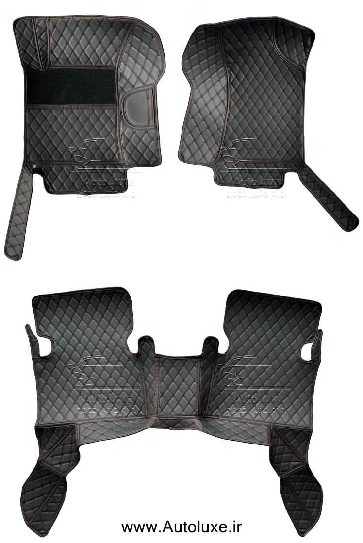 کفپوش پنج بعدی گلدوزی مشکی KMC T8