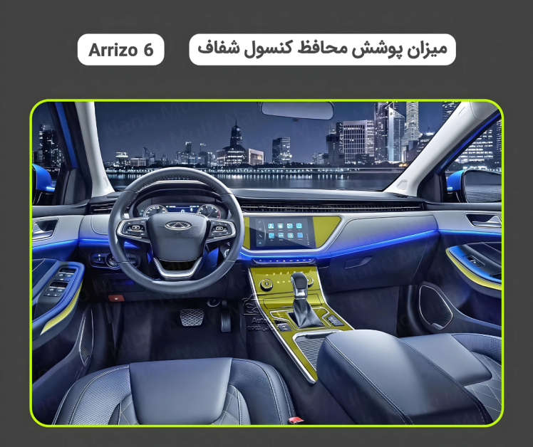 محافظ کنسول آریزو 6 طرح شفاف ضد خط و خش