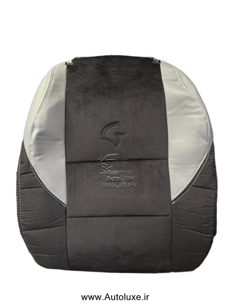 روکش صندلی ریرا (ری را) مخمل لبه چرم رنگ مشکی طوسی